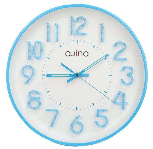 Ajina Wall Clock Maple SQ/RO-Blue